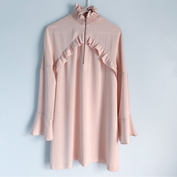 IRO Soniah Ruffle Turtleneck Mini Dress - Picture 1 of 13